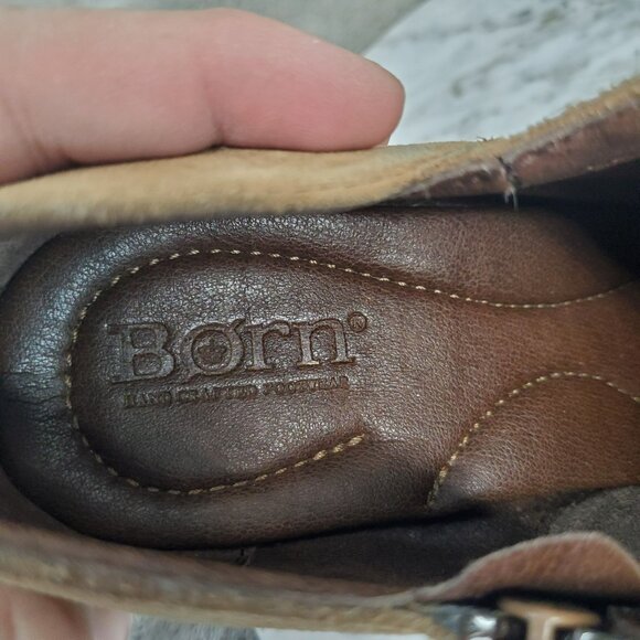 Born Shoes Womens Size 6 Brown Suede Caley Ankle Booties *Read* - Picture 9 of 12